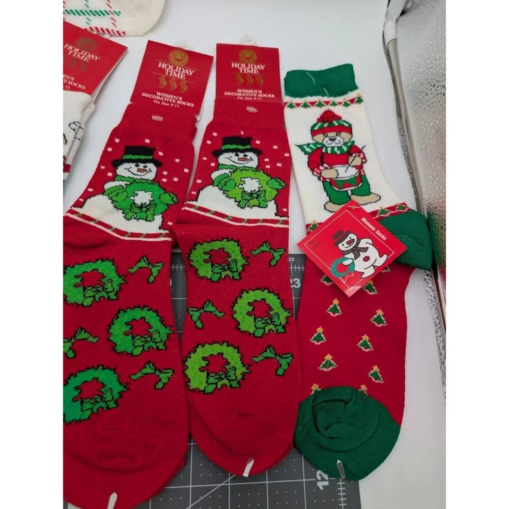 Walmart Target Womens Christmas Socks Lot‎ Vintage